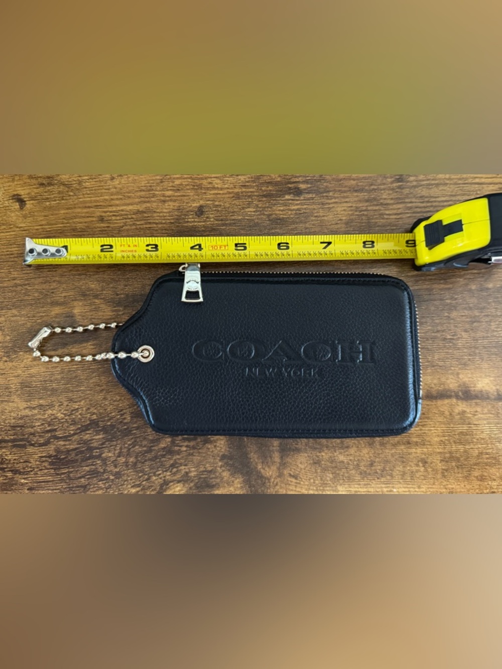 Coach XL Hangtag Wallet Black Leather Zip Pouch NWOT - Picture 6 of 6